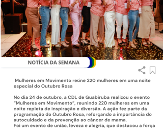 OUTUBRO ROSA MULEHRES EM MOVIMENTO